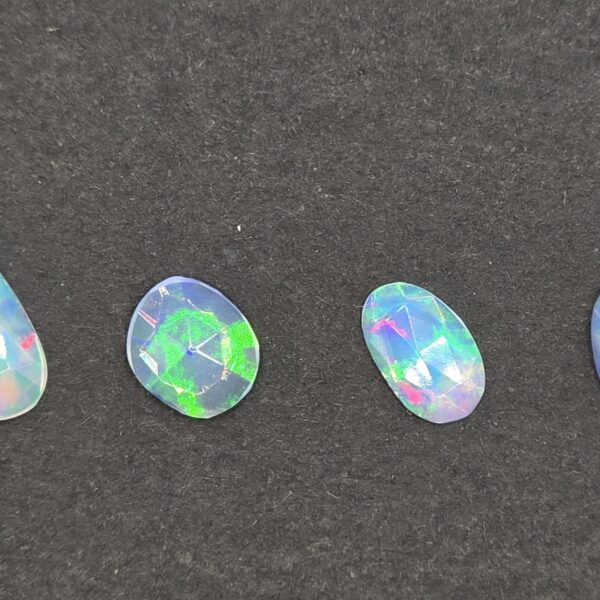 five rose cut ethiopian opal cabochons (copy)