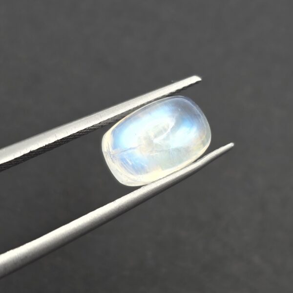 10.2x6.9x5.8mm cushion gem-grade rainbow moonstone cabochon