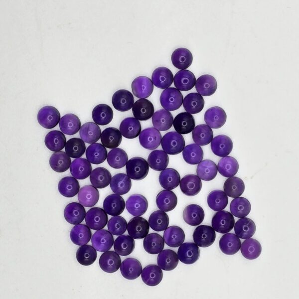 4.5mm round African amethyst cabochon
