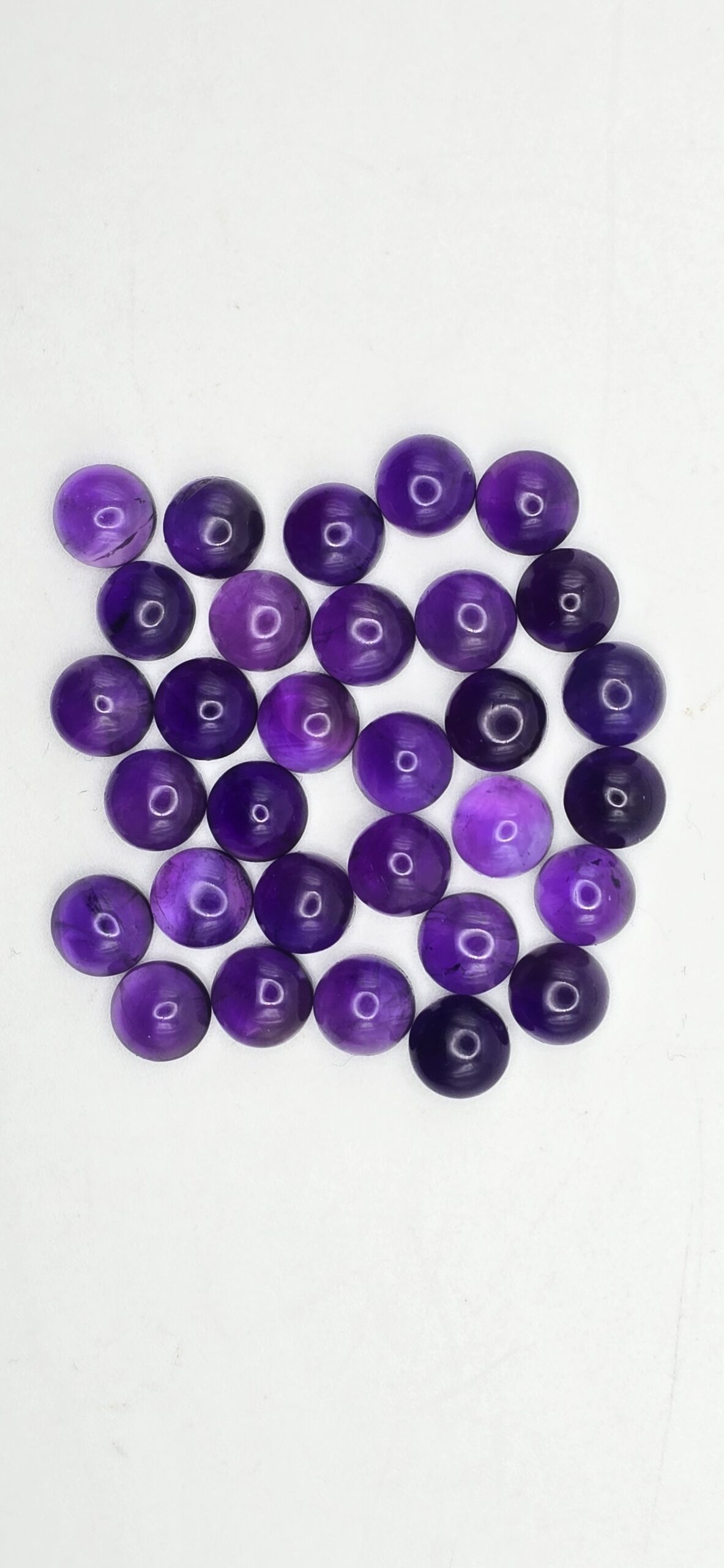 8mm round African amethyst cabochon