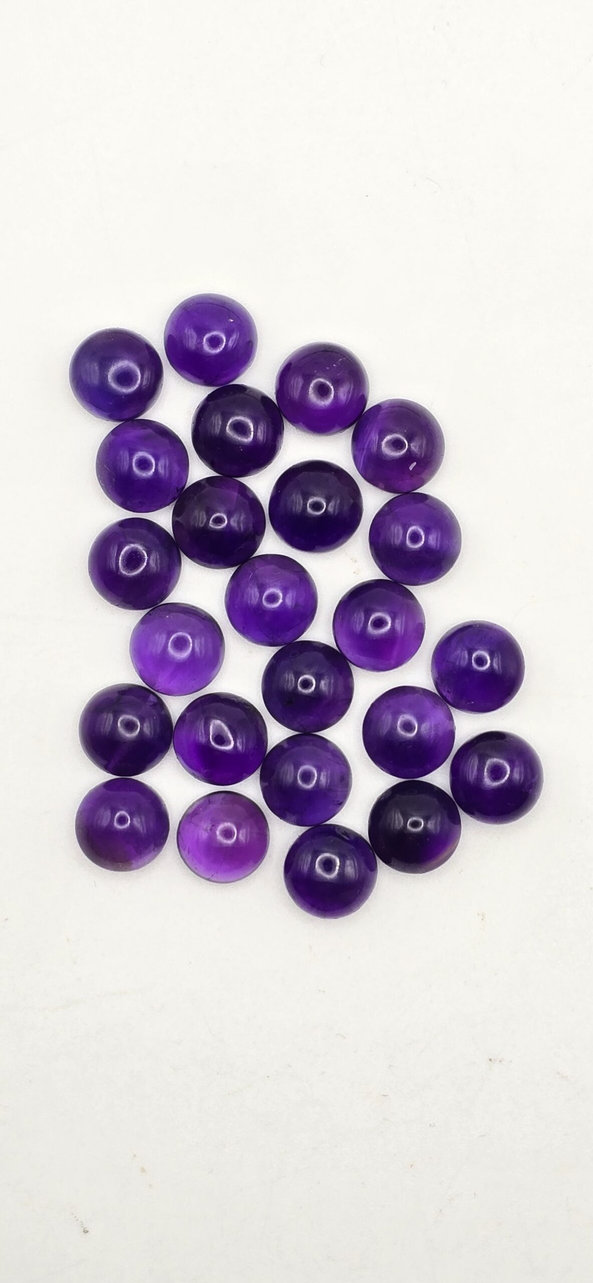 9mm round African amethyst cabochon