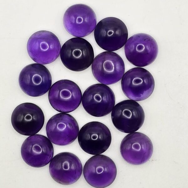 10mm round African amethyst cabochon