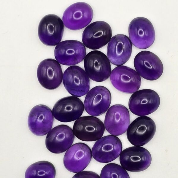 10x8mm oval African amethyst cabochon