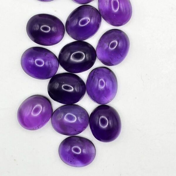 12x10mm oval African amethyst cabochon