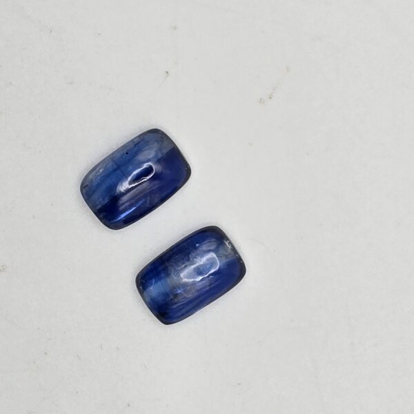 12x8mm pair of cushion blue kyanite cabochon