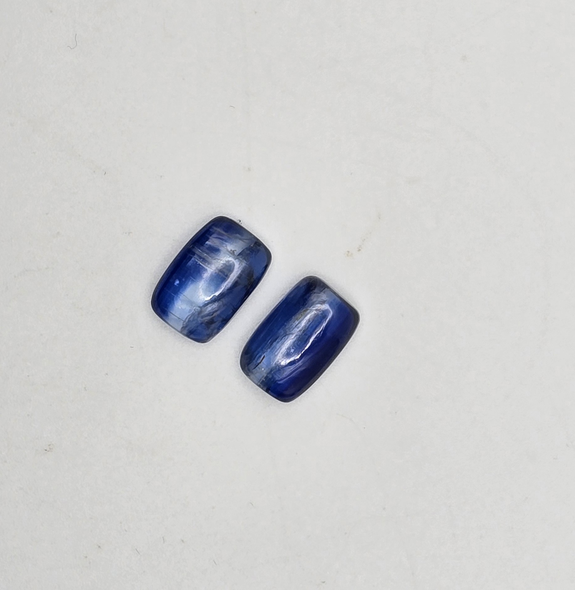 12x8mm pair of cushion blue kyanite cabochon