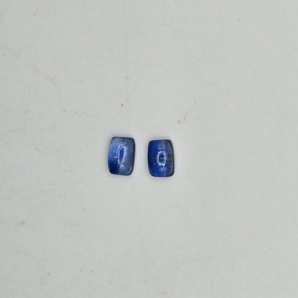 7x5mm pair of cushion blue kyanite cabochon