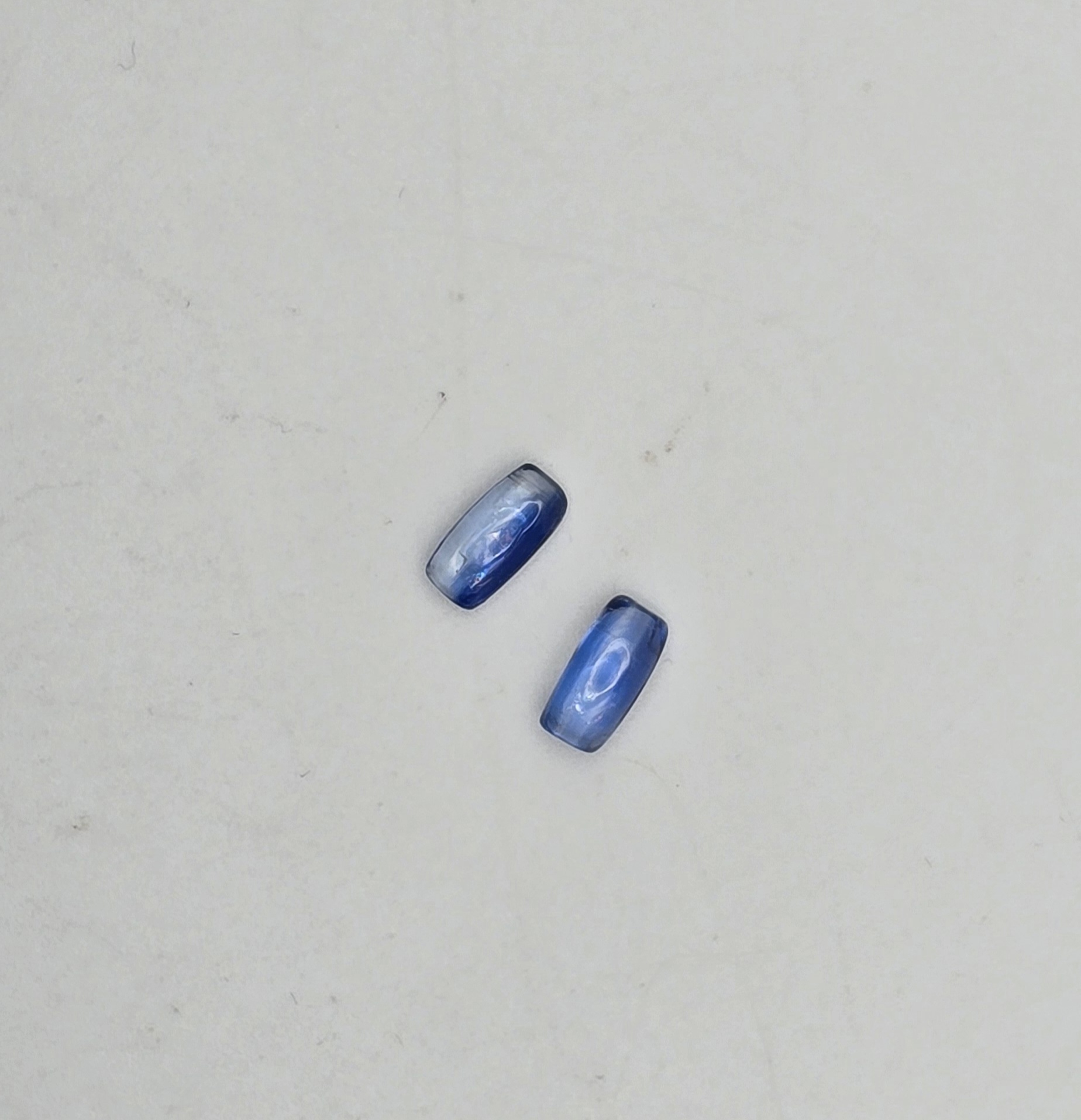 8x4mm pair of cushion blue kyanite cabochon