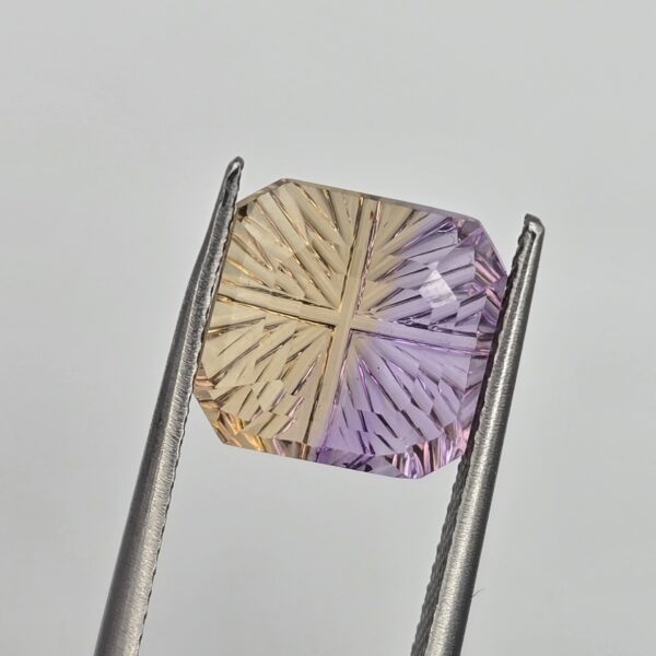 9.95x9.76x6.78mm fantasy-cut, high quality ametrine facet