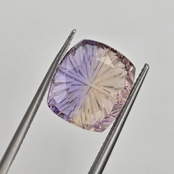 12.21x10.83x6.64mm fantasy-cut, high quality ametrine facet