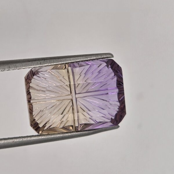 14.44x10.07x5.61mm fantasy-cut, high quality ametrine facet