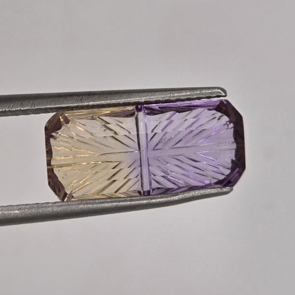 15.53x7.09x4.32mm fantasy-cut, high quality ametrine facet