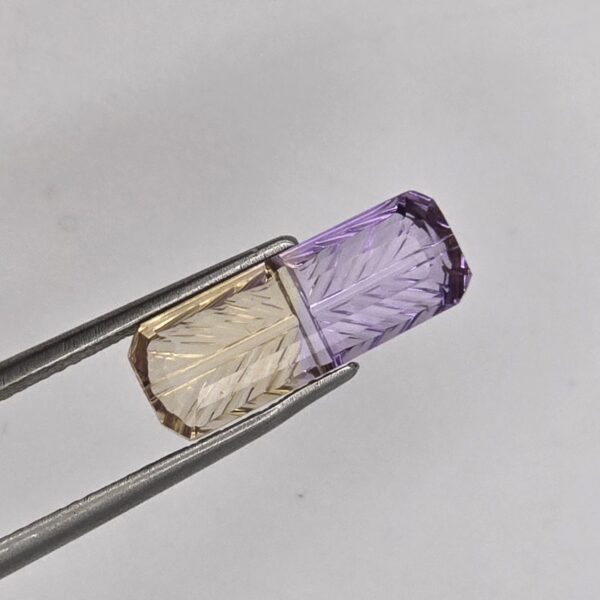 16x5.7mm Fantasy-Cut Ametrine Facet Stone for Bespoke Ring Making