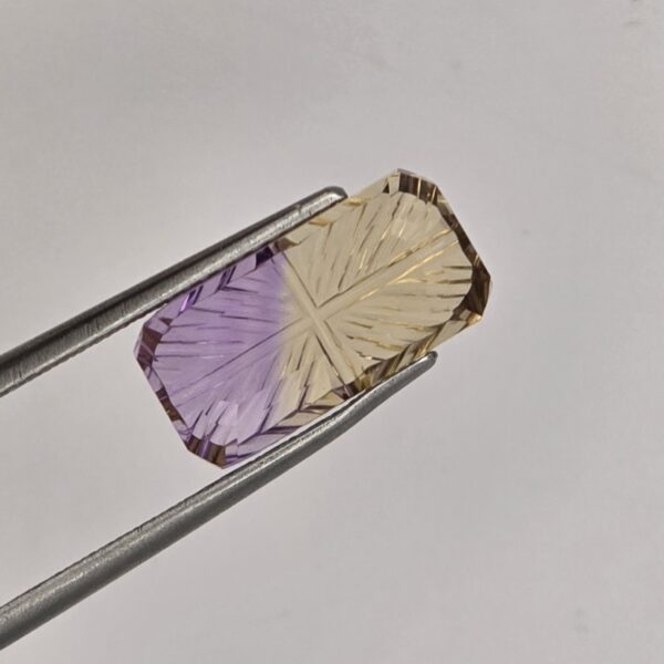 14.02x6.99x5.26mm fantasy-cut, high quality ametrine facet