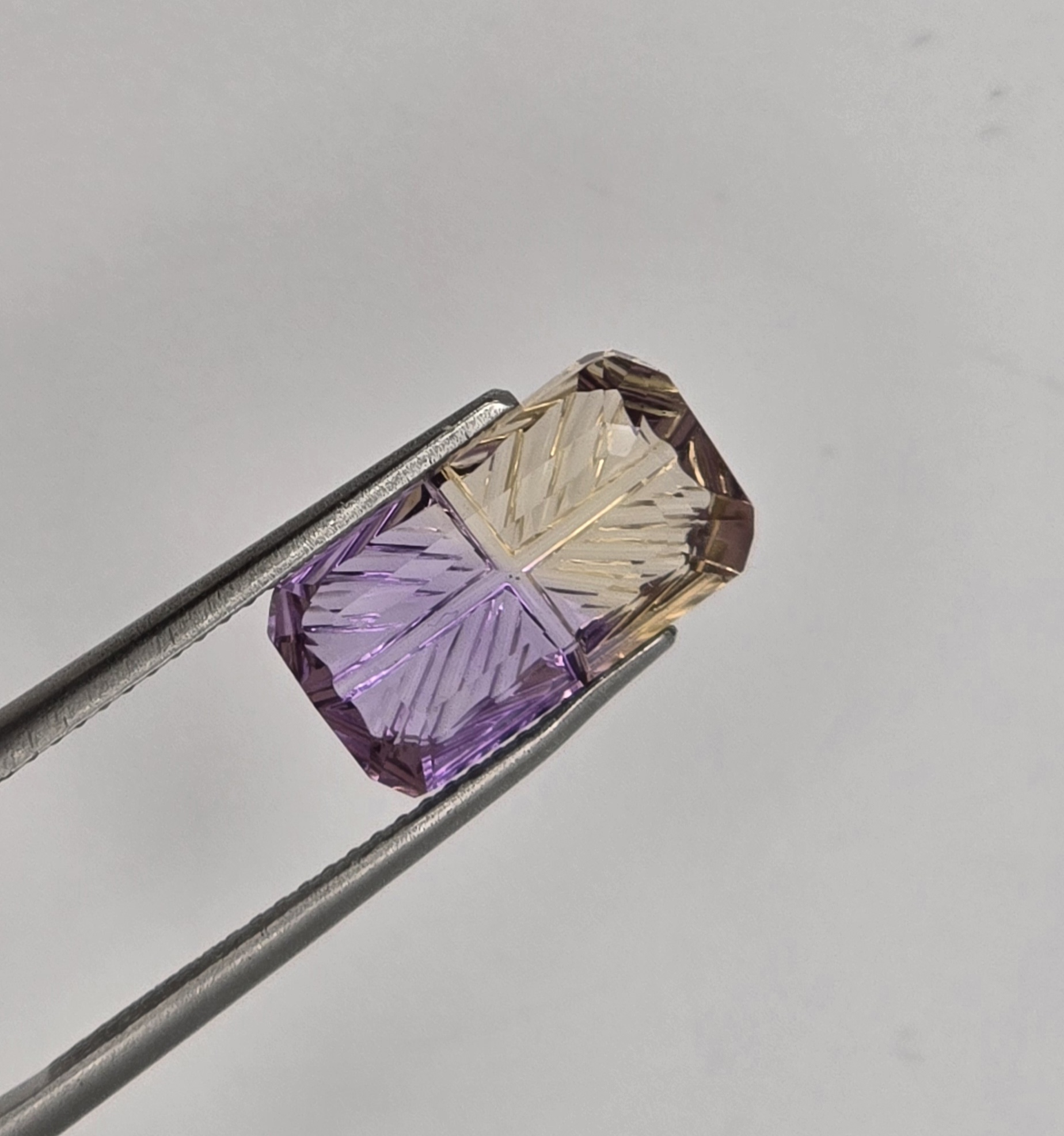 12.83x7.20x4.12mm fantasy-cut, high quality ametrine facet