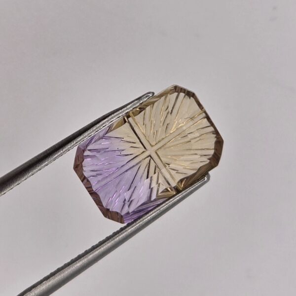 13.25x8.67x4.46mm fantasy-cut, high quality ametrine facet