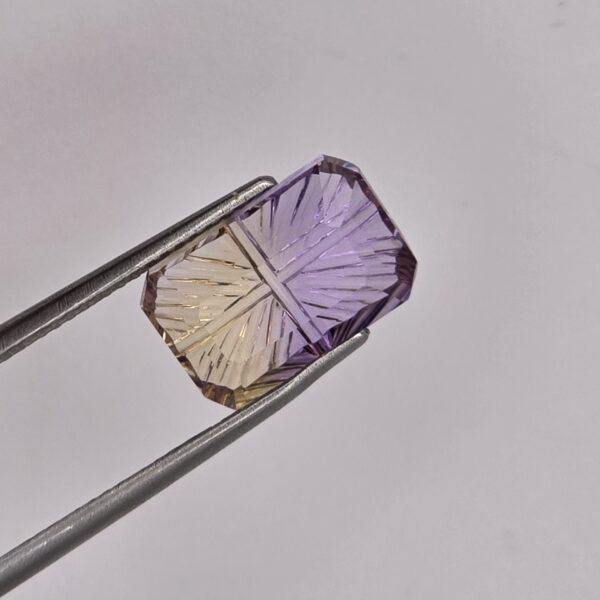 12.07x7.92x4.57mm fantasy-cut, high quality ametrine facet