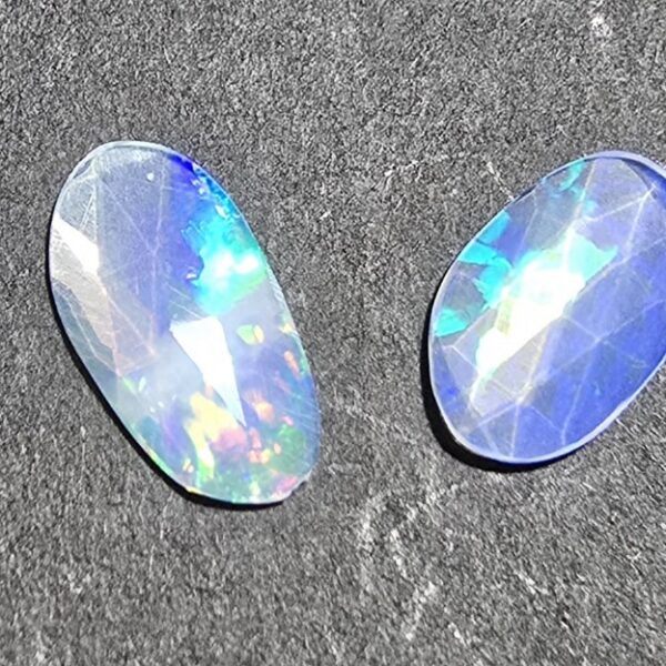 FOUR rose-cut Ethiopian opal cabochons