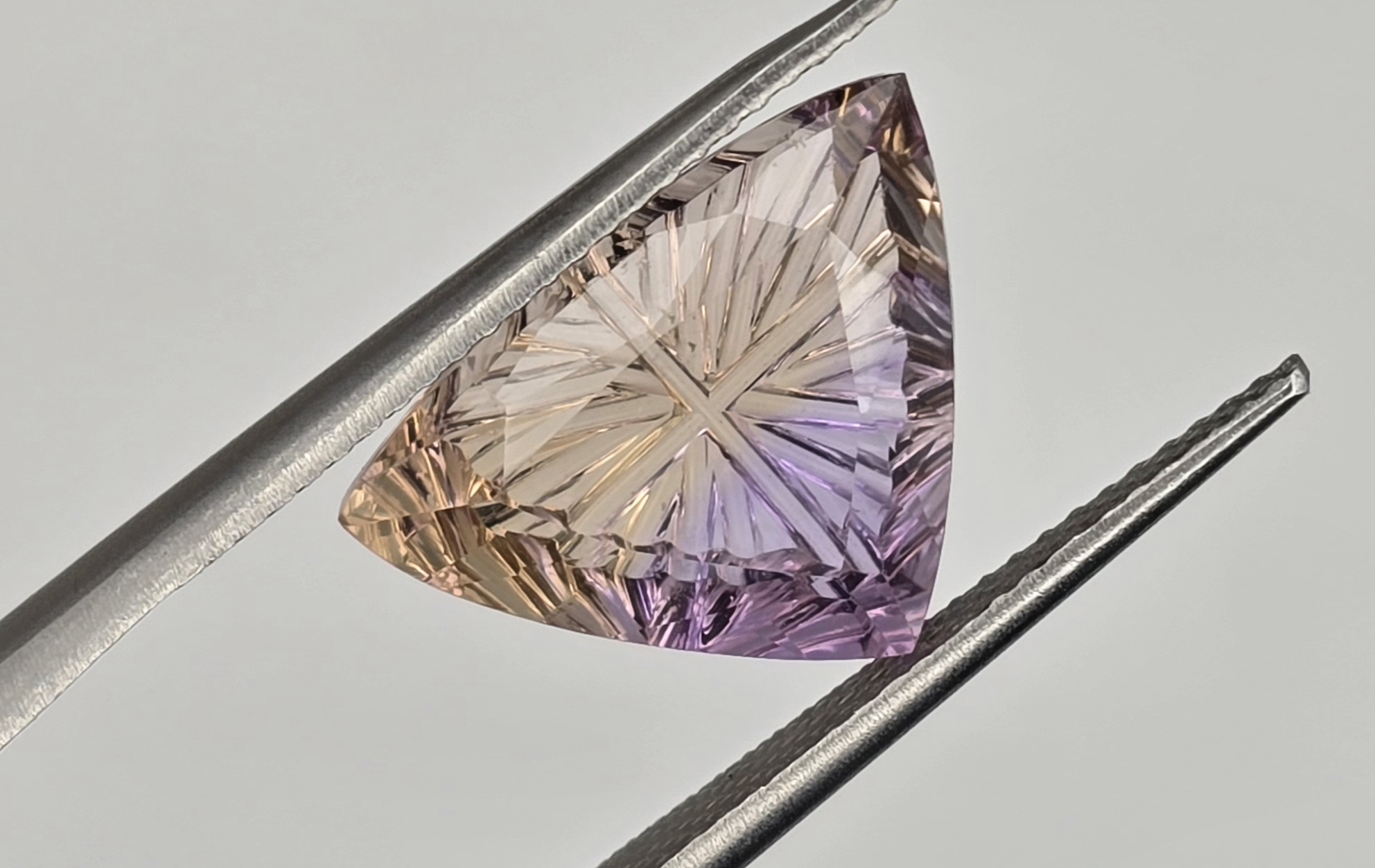 14.90x10.92x5.86mm fantasy-cut, high quality ametrine facet