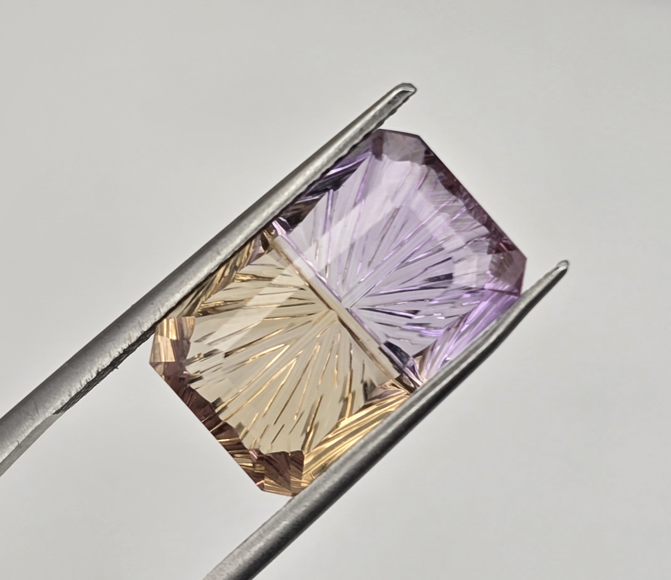 14.90x10.92x5.86mm fantasy-cut, high quality ametrine facet