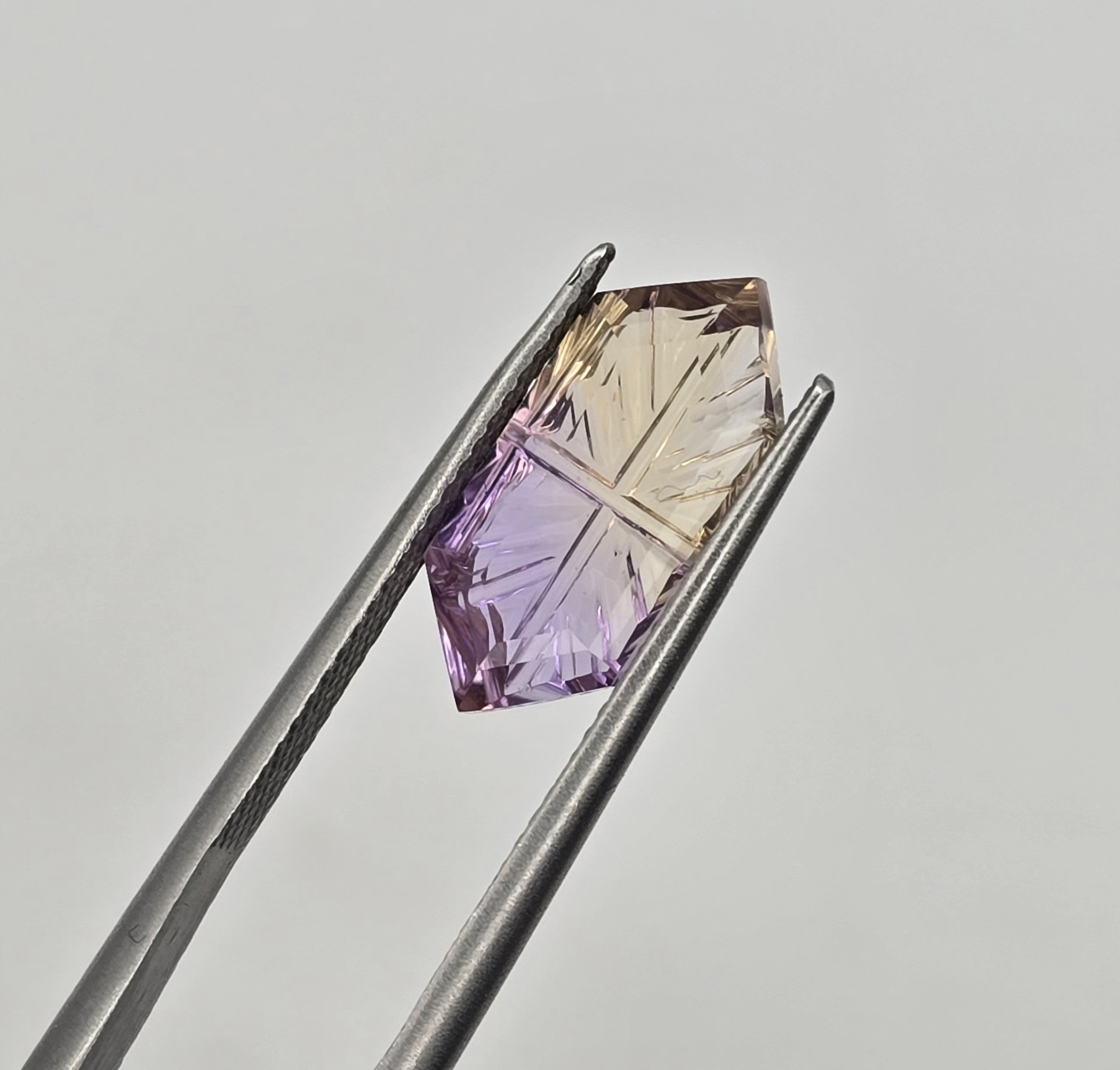 15.33x7.01x4.05mm fantasy-cut, high quality ametrine facet