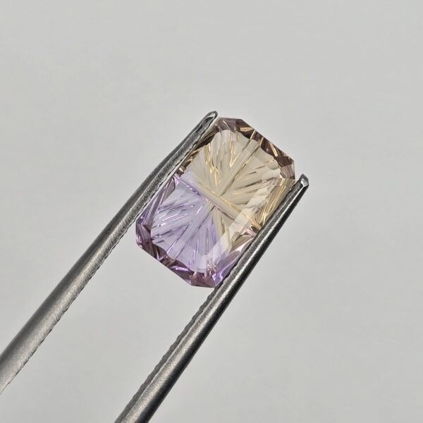 9.93x6.28x3.87mm fantasy-cut, high quality ametrine facet