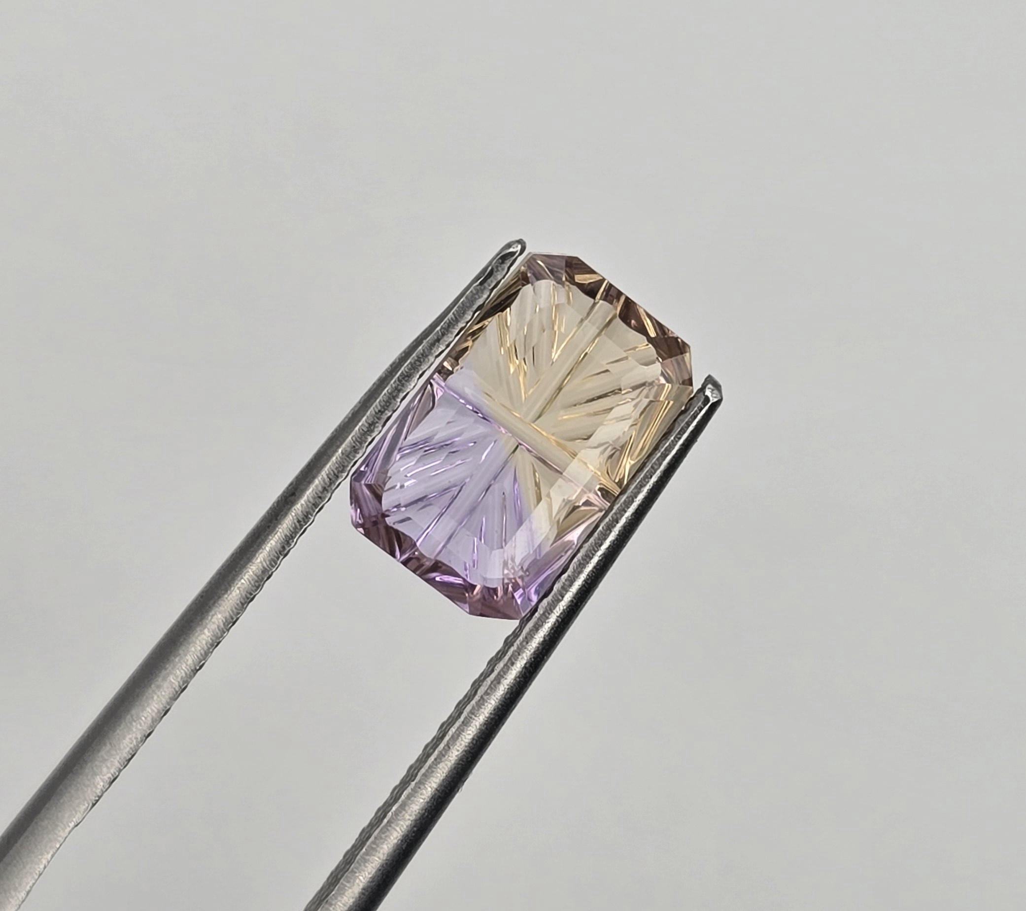 9.93x6.28x3.87mm fantasy-cut, high quality ametrine facet