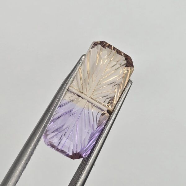 17.48x7.39x4.42mm fantasy-cut, high quality ametrine facet