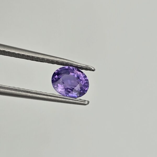 6.22x5.12x3.58mm Natural Oval Purple Sri Lankan Sapphire for Earring Design