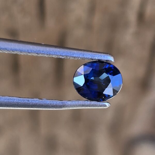 4.79x3.93x2.45mm Australian Sapphire Oval Blue Stone for Fine Pendant