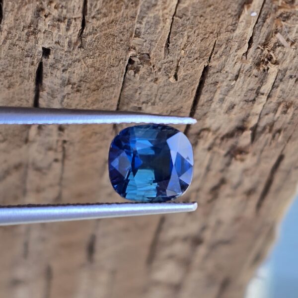 7.13x6.48x4.98mm Natural Cushion Australian Blue Sapphire for Engagement Ring