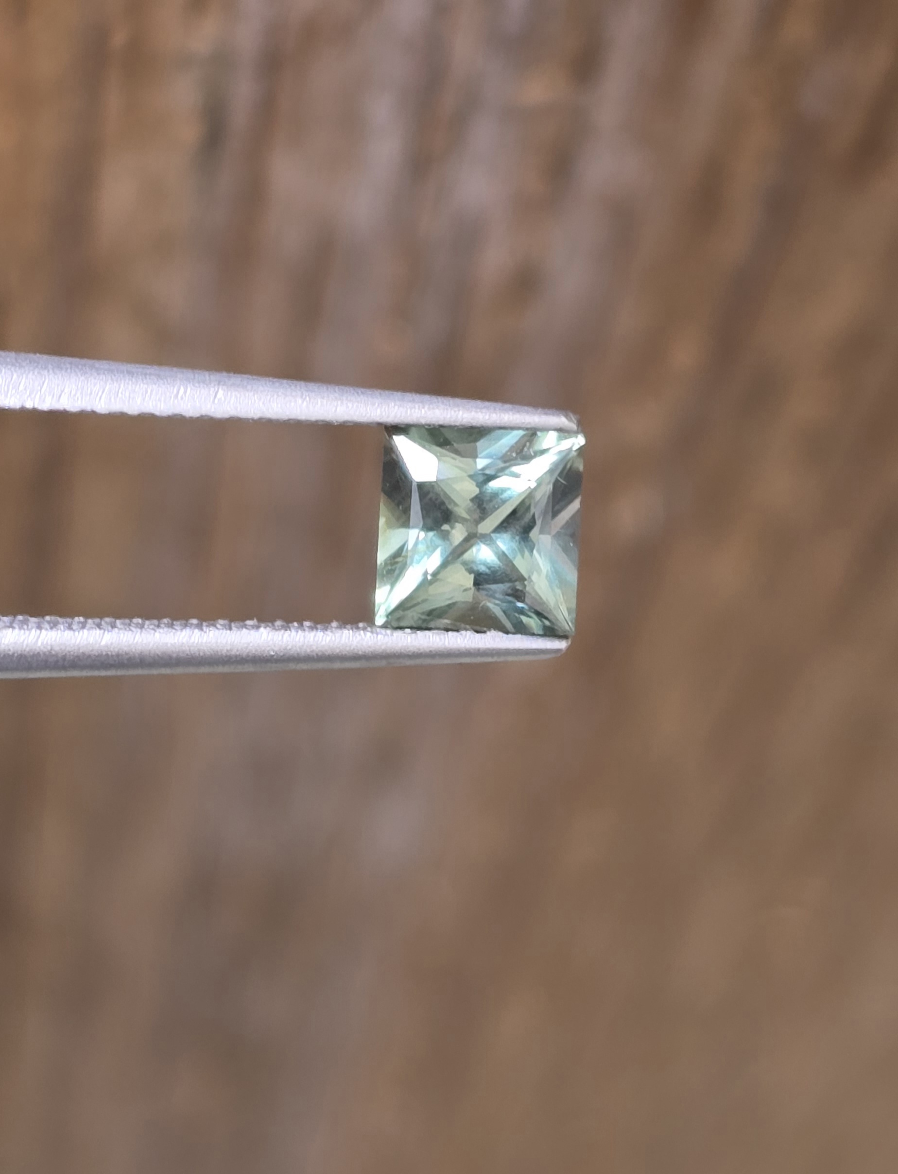 5.64x5.60x3.60mm Natural princess Australian parti sapphire facet