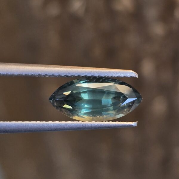 11.39x5.48x4.73mm natural marquis Australian deep teal sapphire facet