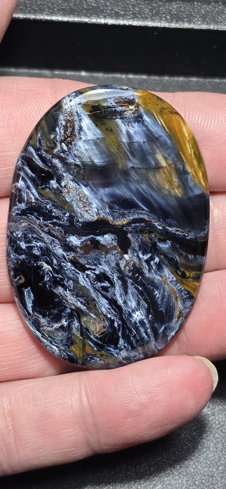 56x40mm Natural Oval Pietersite Cabochon for Statement Pendants