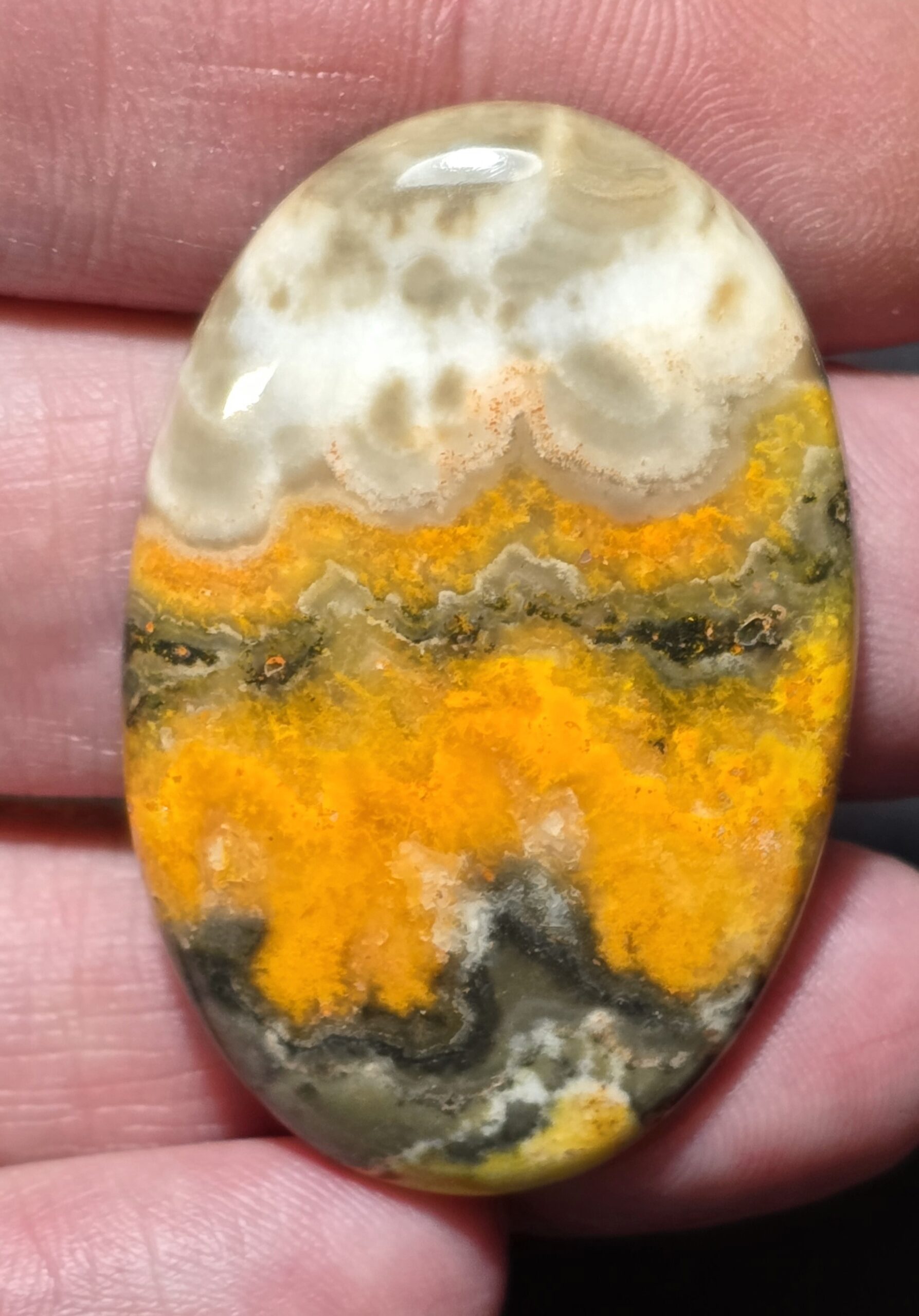 44x29mm bumblebee jasper cabochon