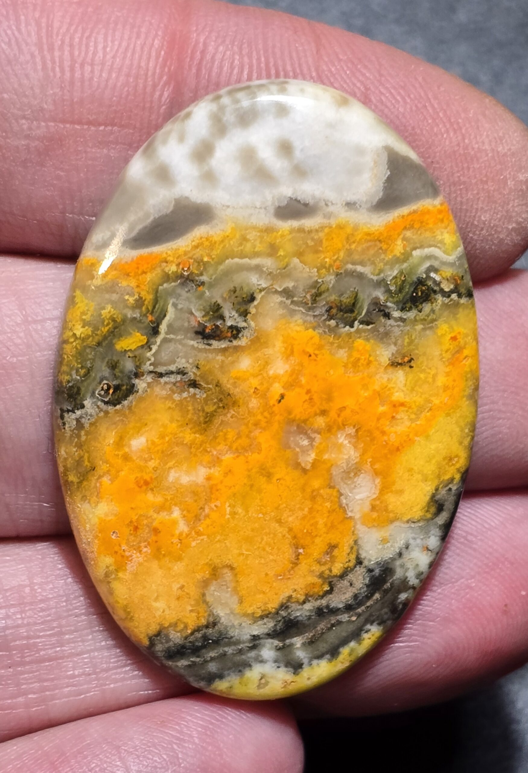 44x30mm bumblebee jasper cabochon