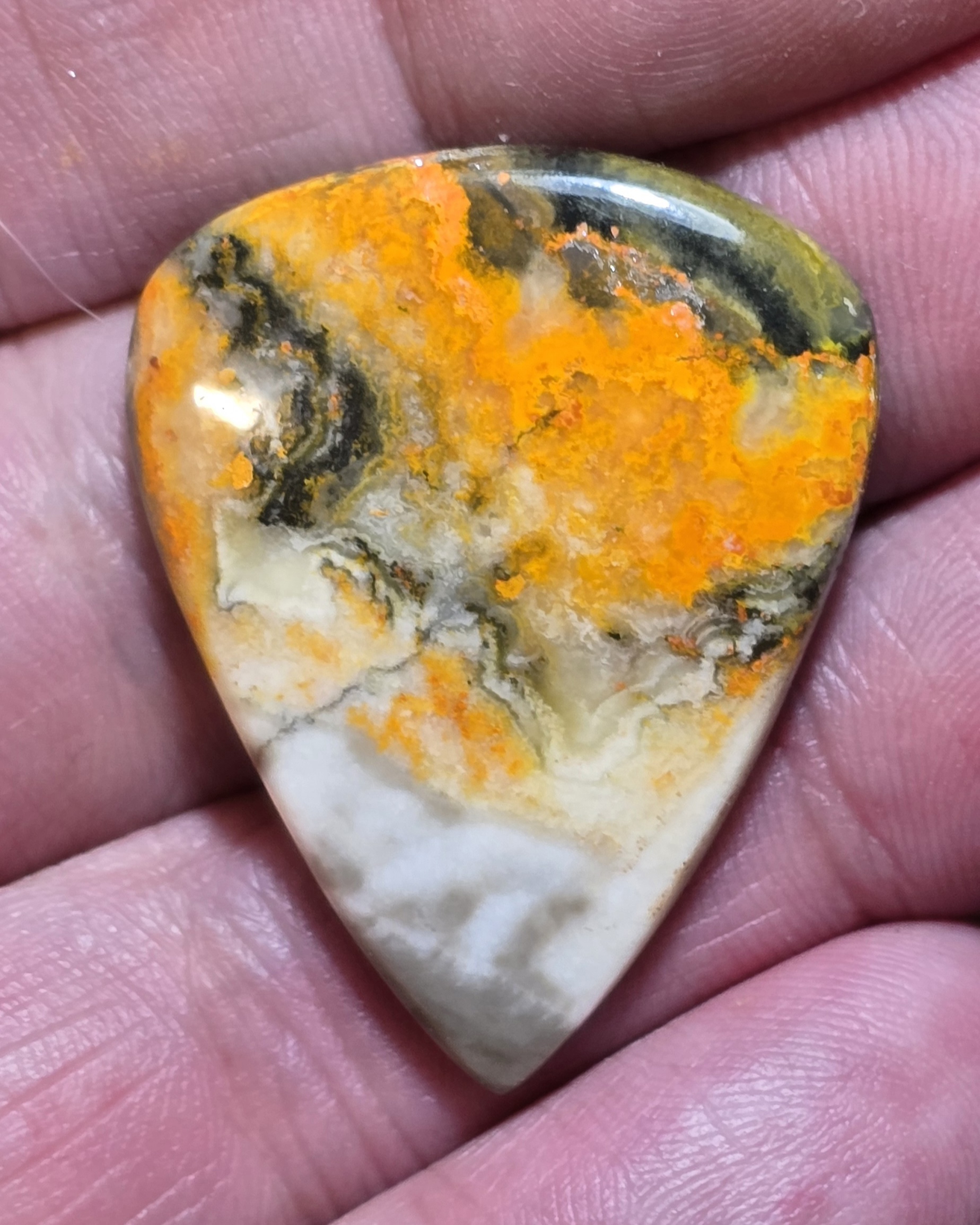 36x29mm bumblebee jasper cabochon