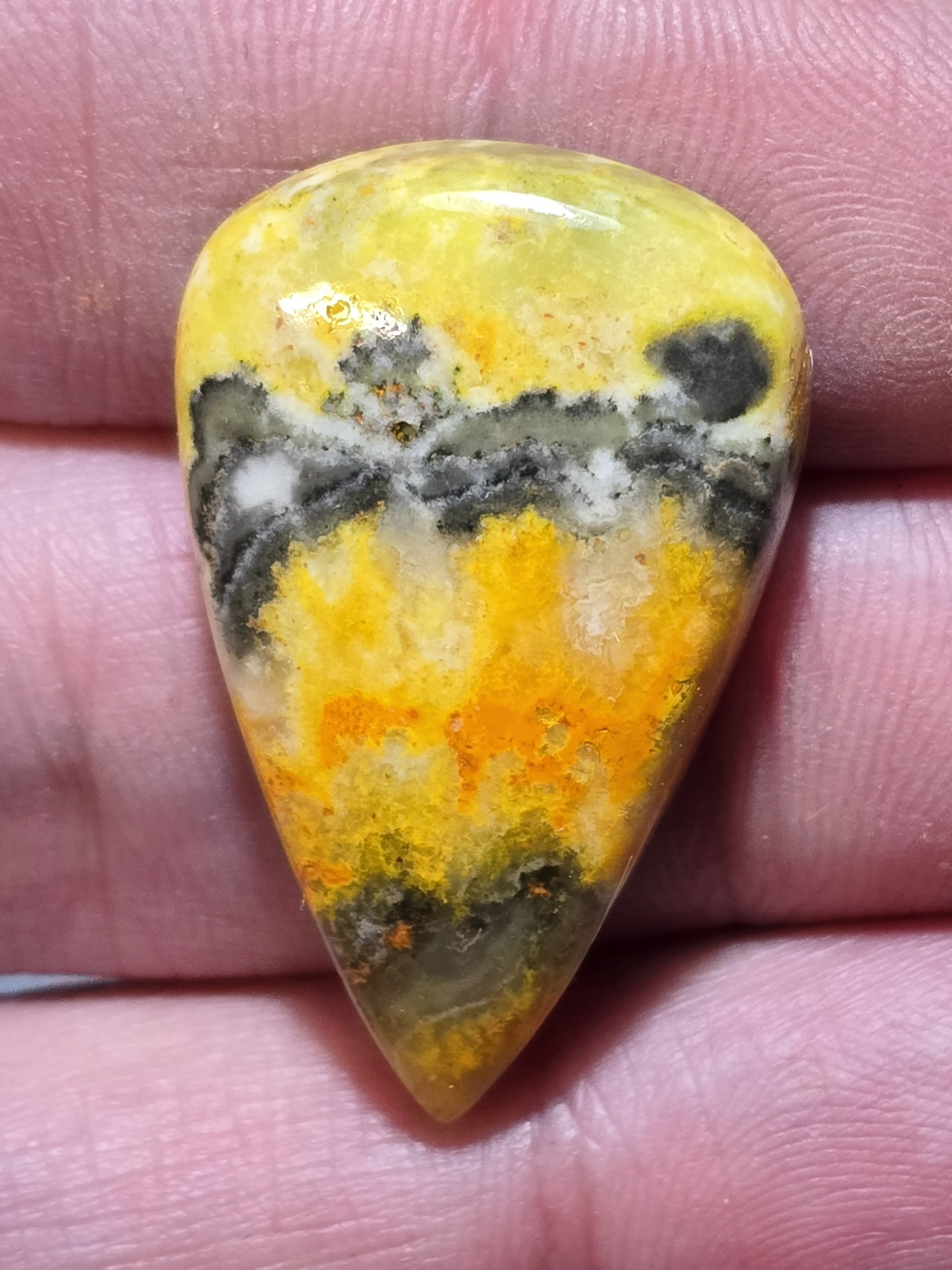 34x21mm bumblebee jasper cabochon