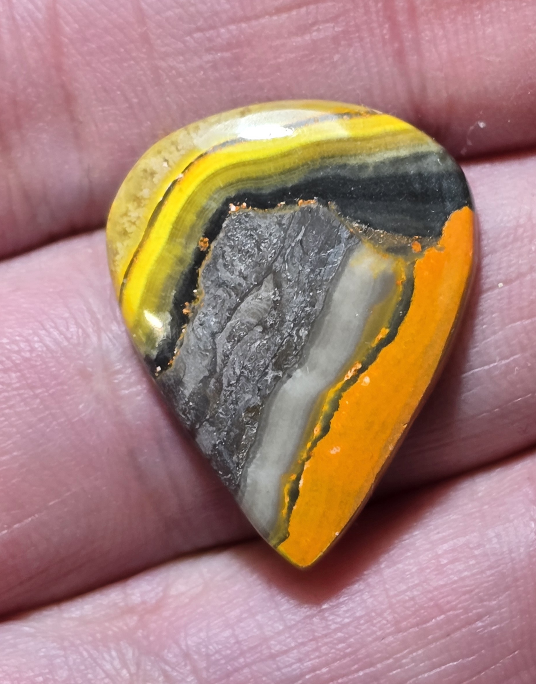 27x21mm bumblebee jasper cabochon