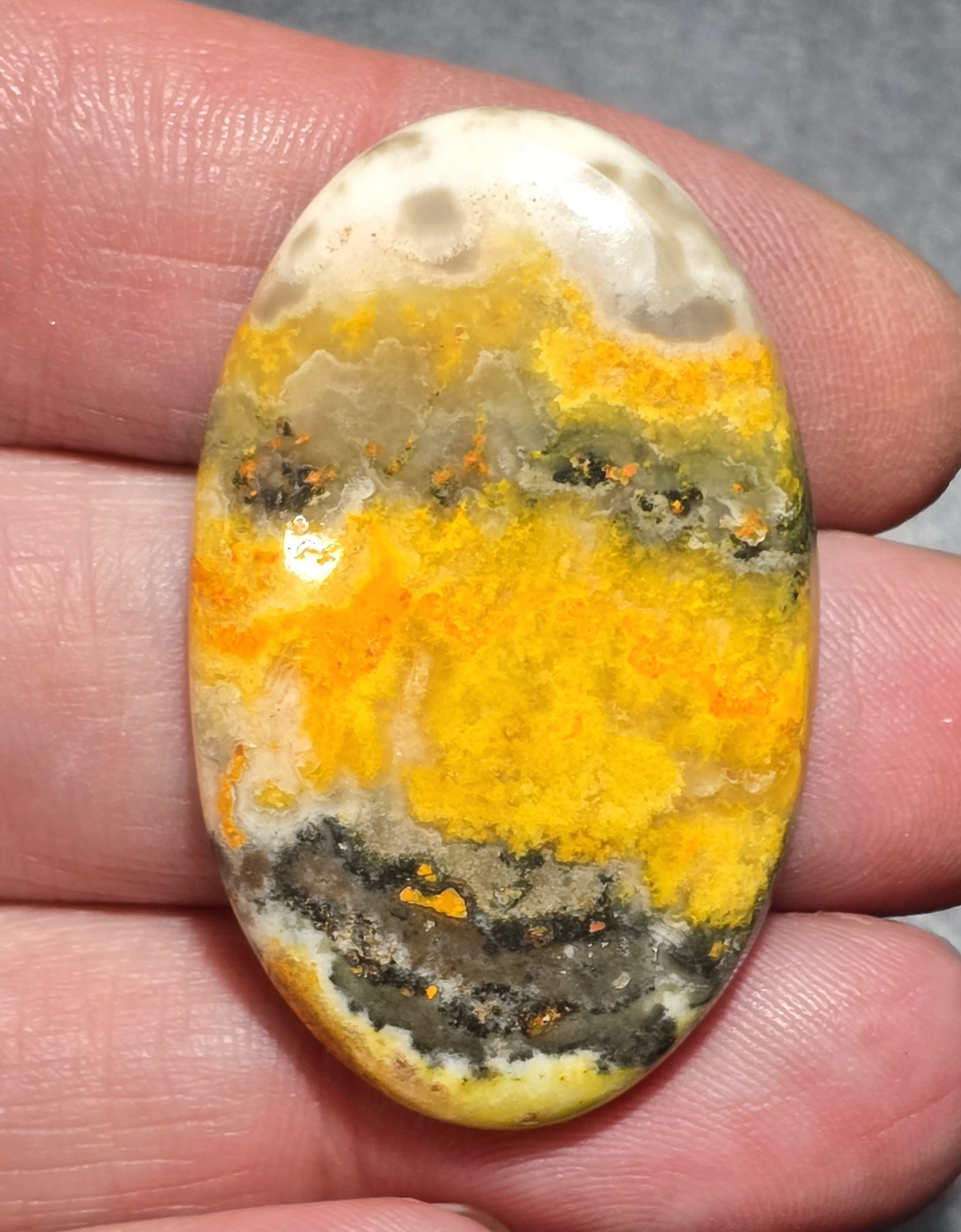 43x26mm bumblebee jasper cabochon