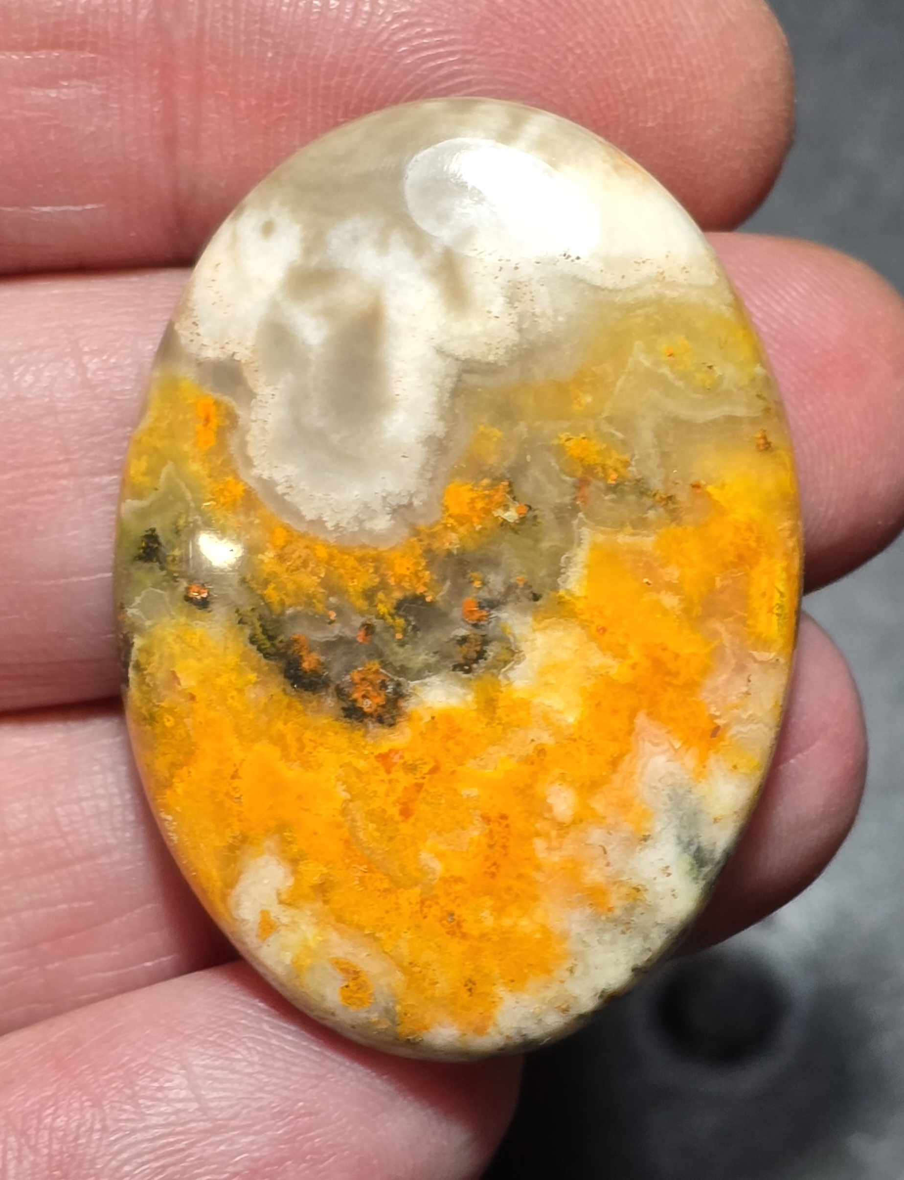 41x29mm bumblebee jasper cabochon