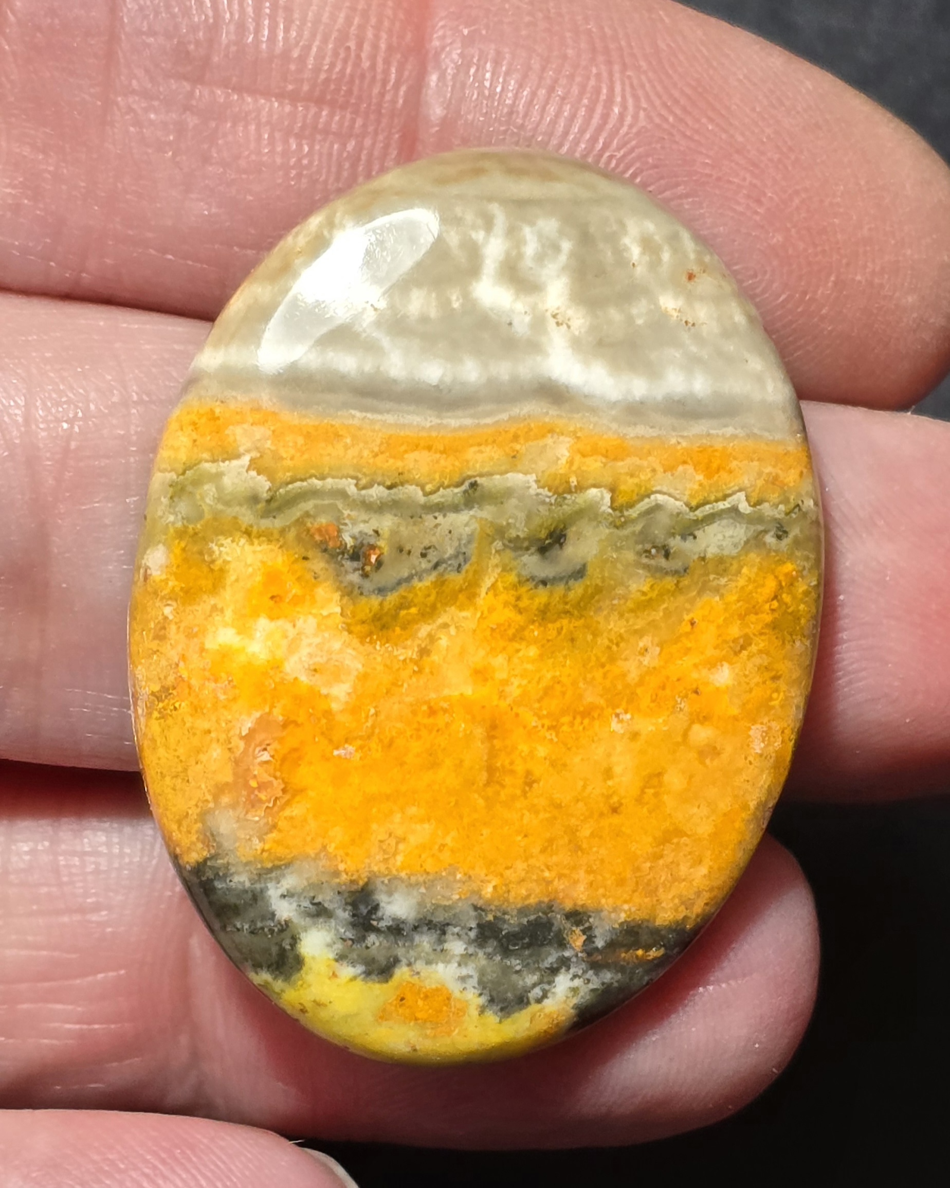 39x29mm bumblebee jasper cabochon