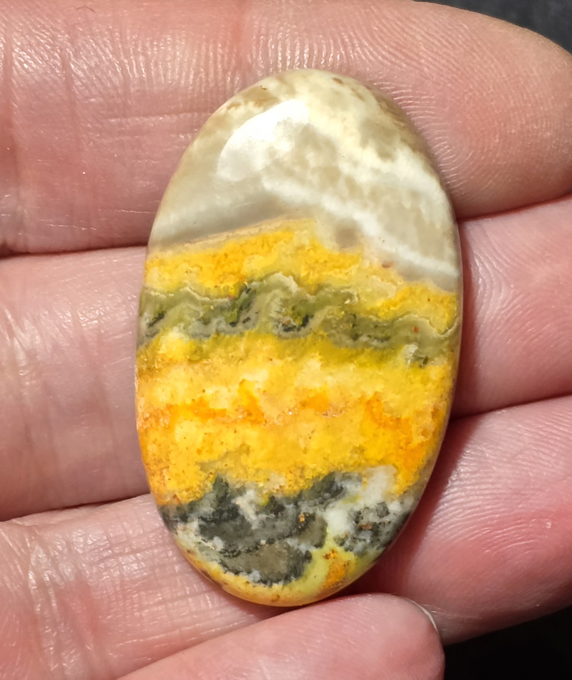 41x25mm bumblebee jasper cabochon