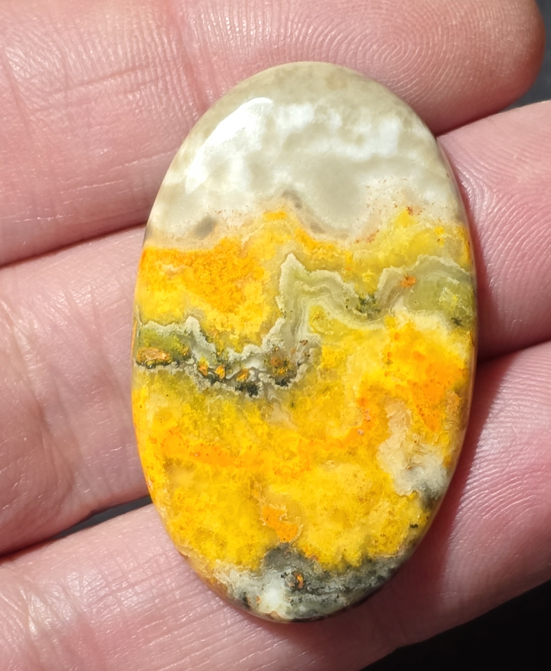 43x26mm bumblebee jasper cabochon