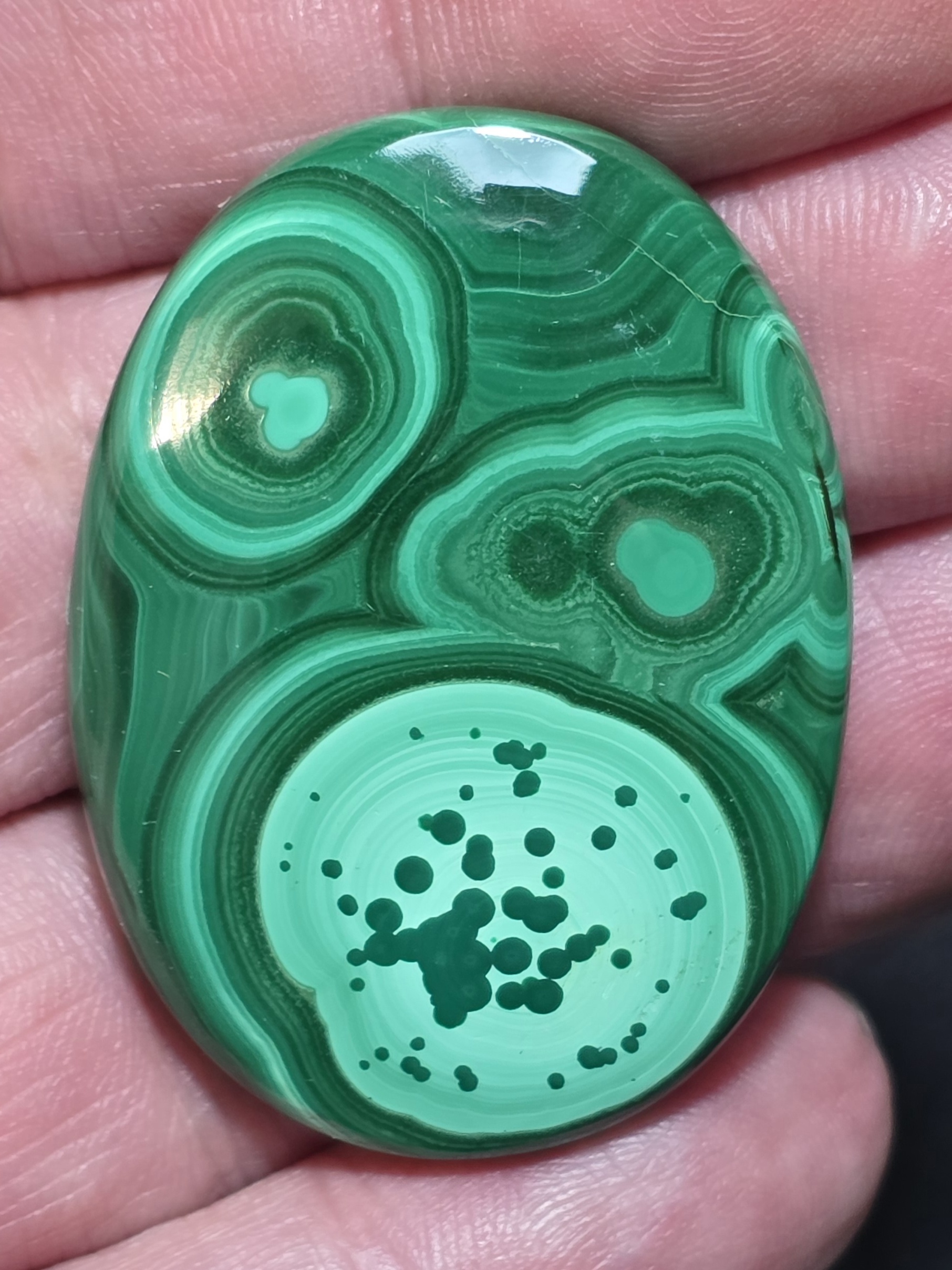 43x32mm Malachite cabochon