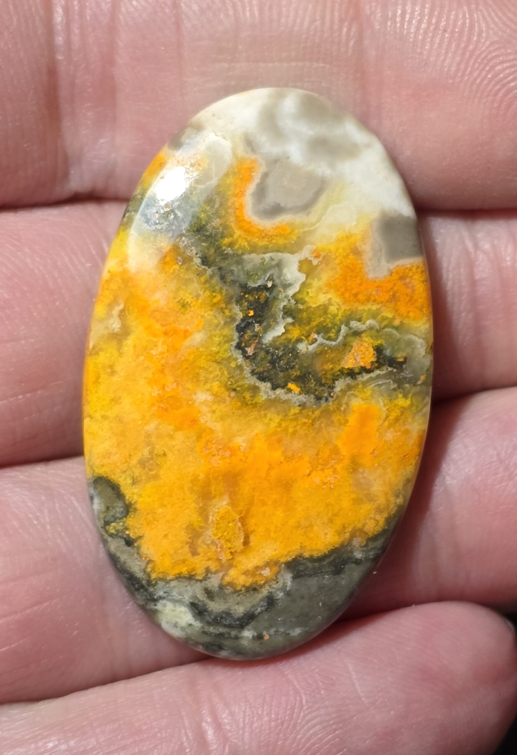 42x26mm bumblebee jasper cabochon