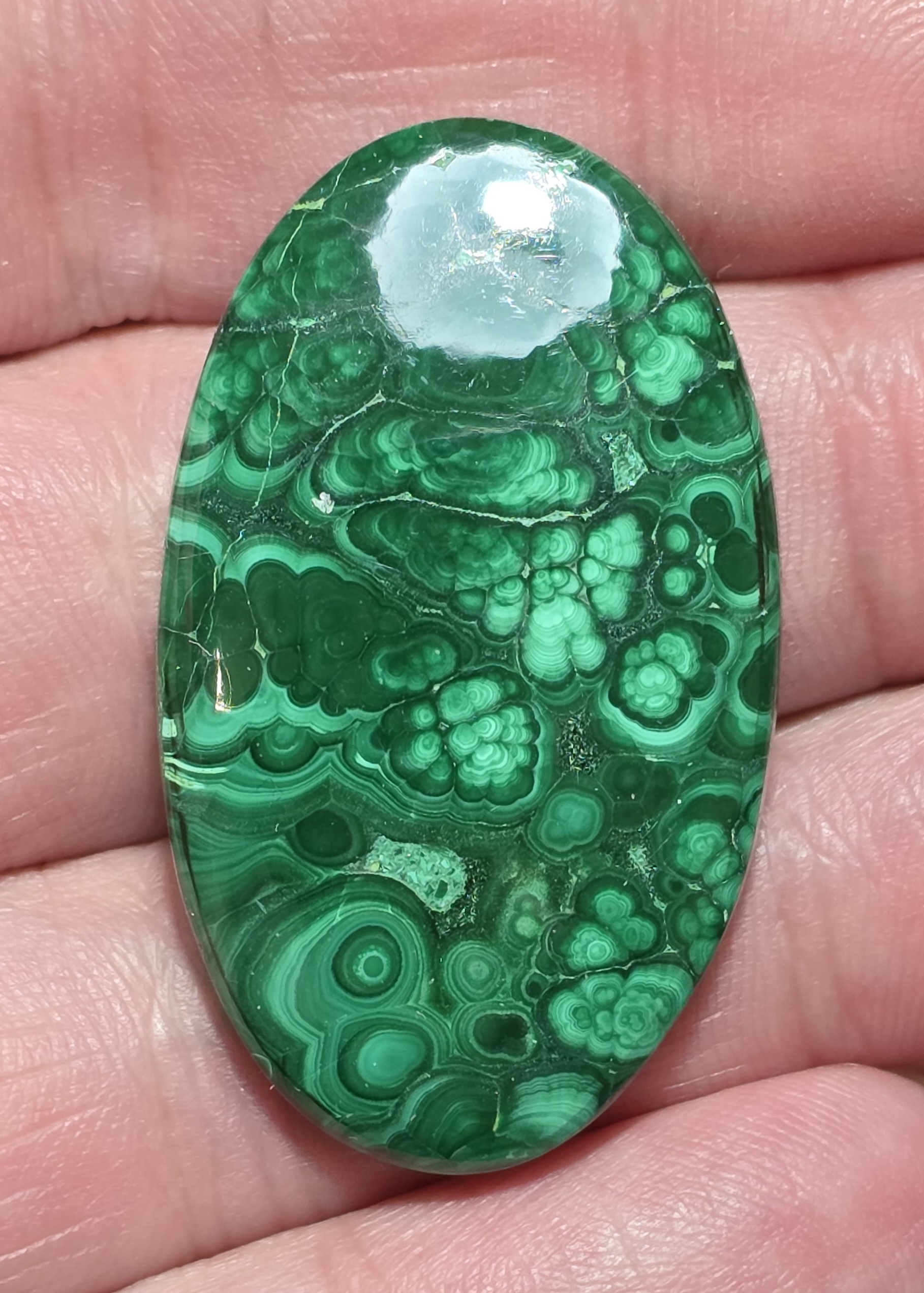 40x24mm Malachite cabochon