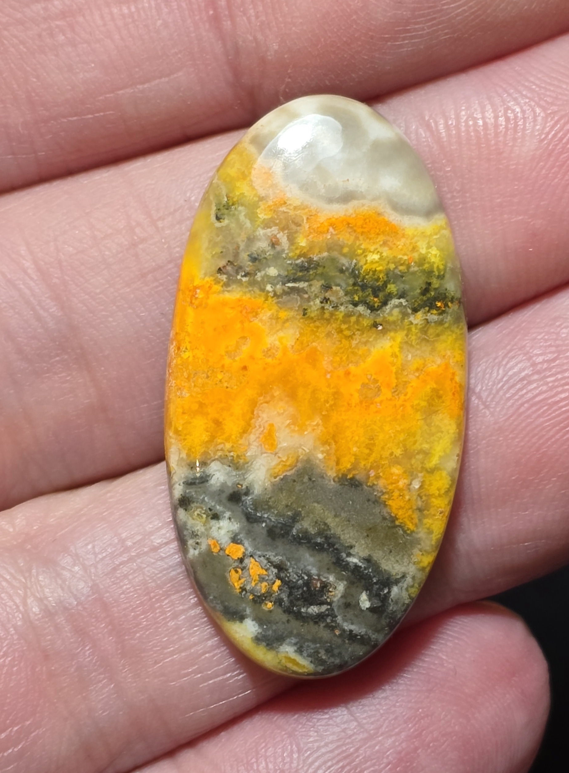 37x19mm bumblebee jasper cabochon