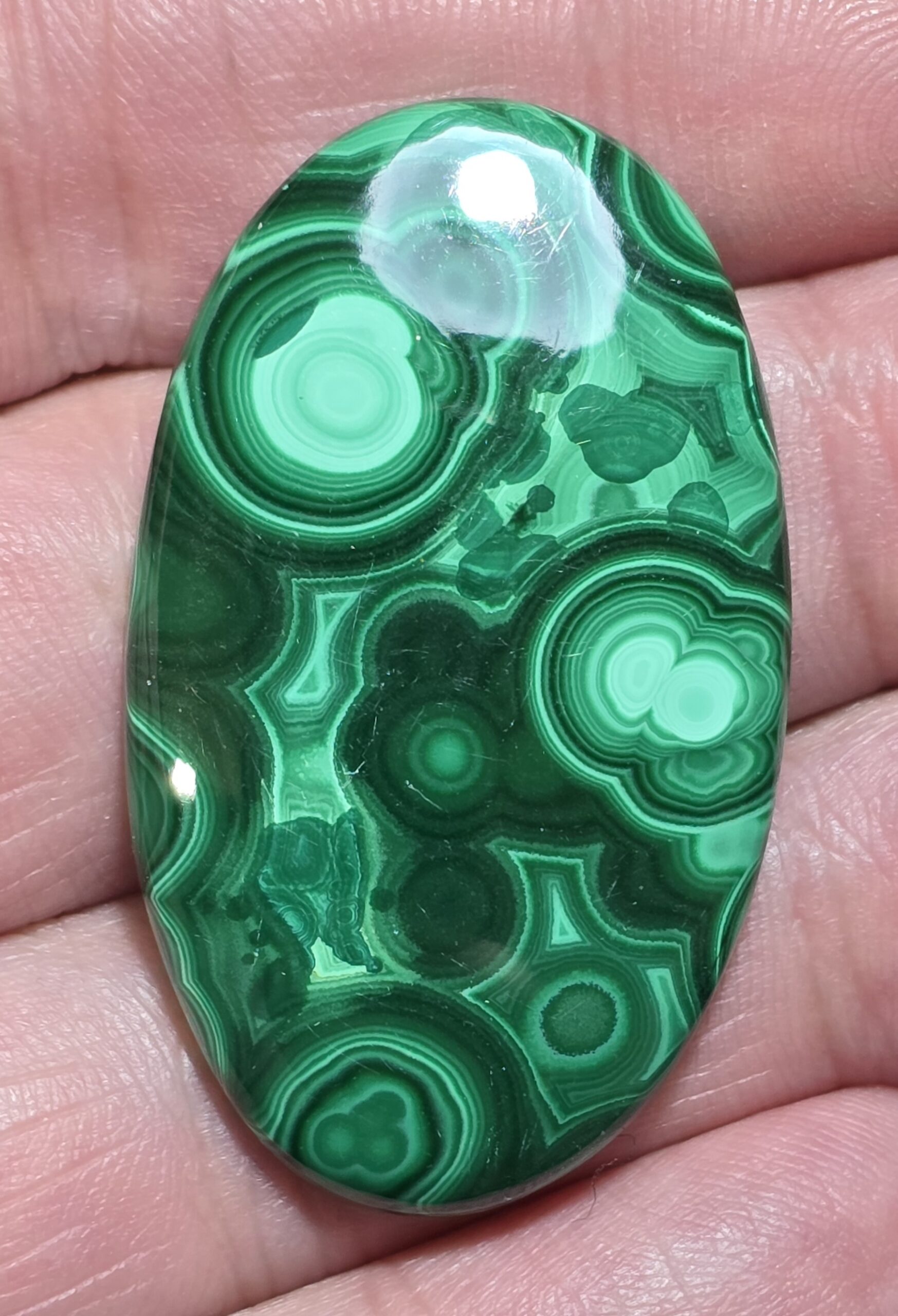 43x25mm Malachite cabochon