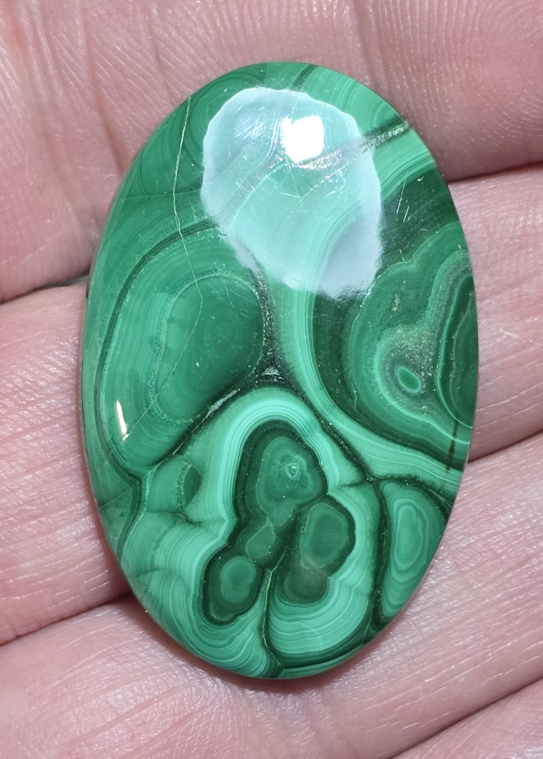 40x26mm Malachite cabochon